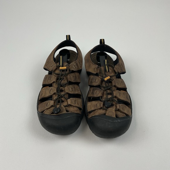 Keen Newport Hiking Sandals Men's 11.5 Waterproof Leather Brown Black Outdoor - Picture 2 of 10